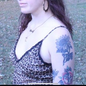 Cheetah print sheer slip shirt 🐆